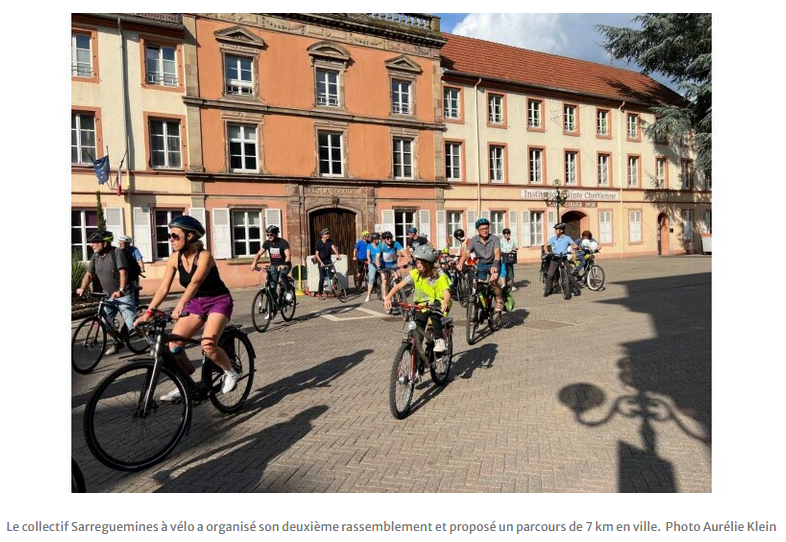 You are currently viewing Le Républicain Lorrain 26/06/2023 : Sarreguemines à vélo : une balade de 7 km en ville pour faire une place aux cyclistes