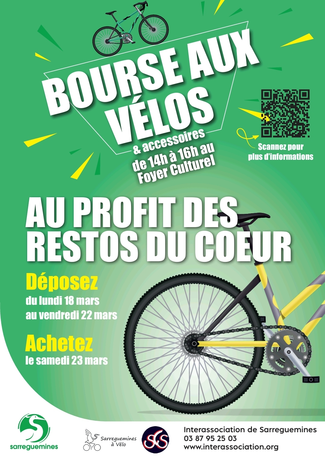 Lire la suite à propos de l’article Bourse aux Vélos le 23 mars